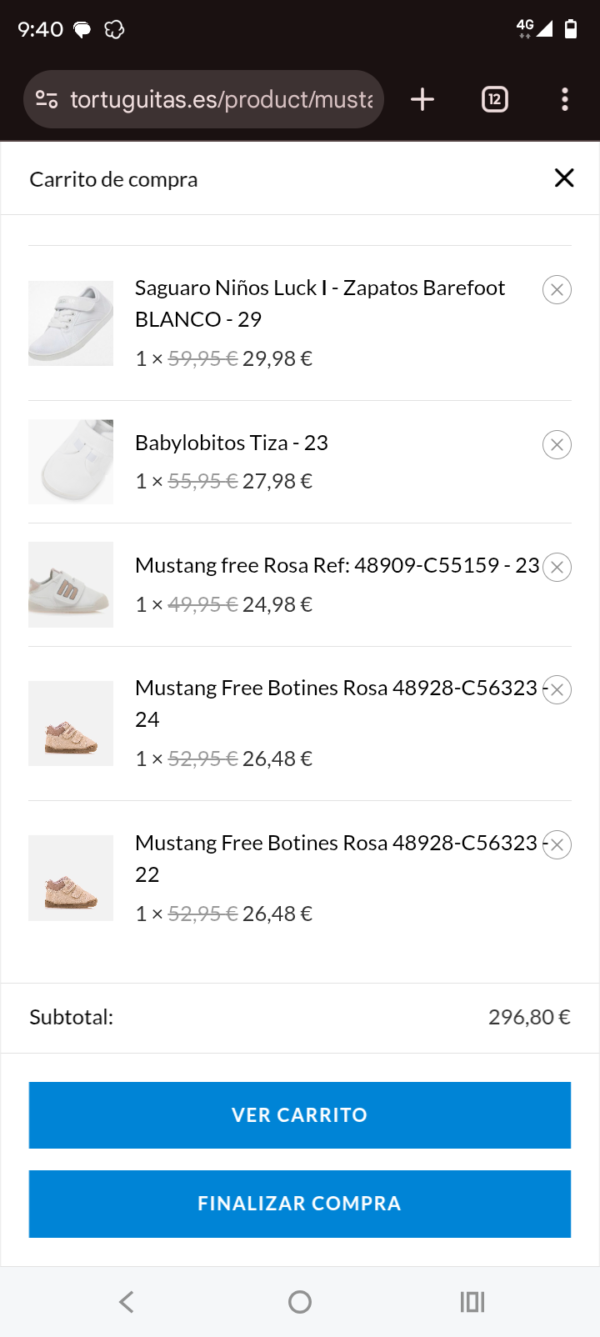A lista zapatos